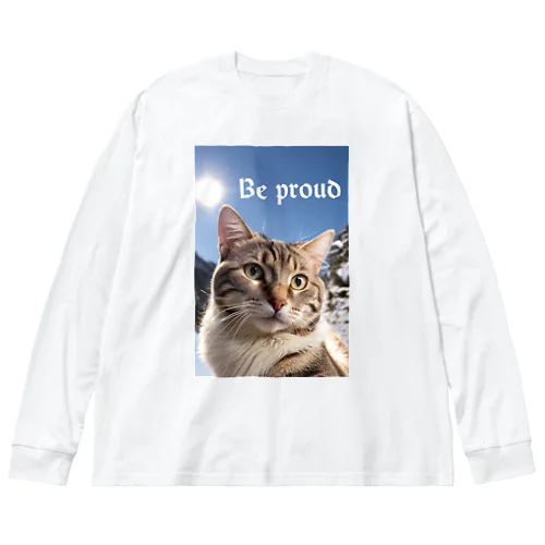 誇り高き猫 ビッグシルエットロングスリーブTシャツ