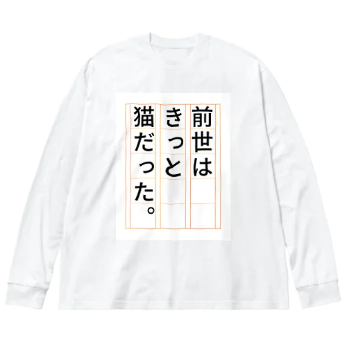 前世はきっと猫だった Big Long Sleeve T-Shirt