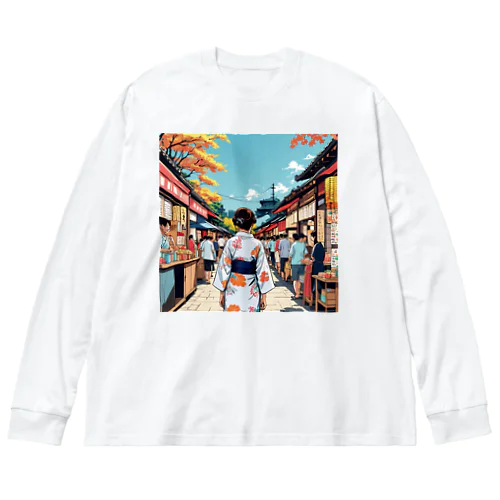 浴衣 ビッグシルエットロングスリーブTシャツ