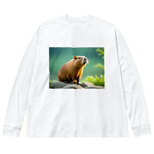 可愛いカピバラ Big Long Sleeve T-Shirt