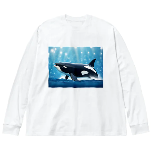 海界の王者シャチ Big Long Sleeve T-Shirt