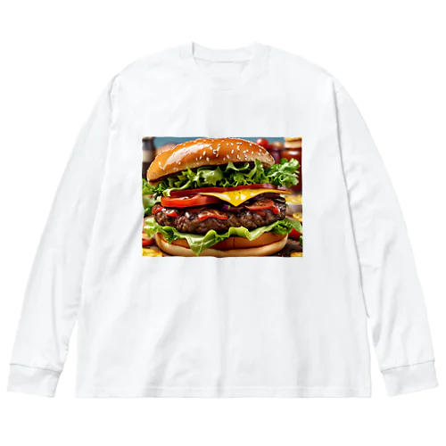 ファストフードの王様ハンバーガー Big Long Sleeve T-Shirt