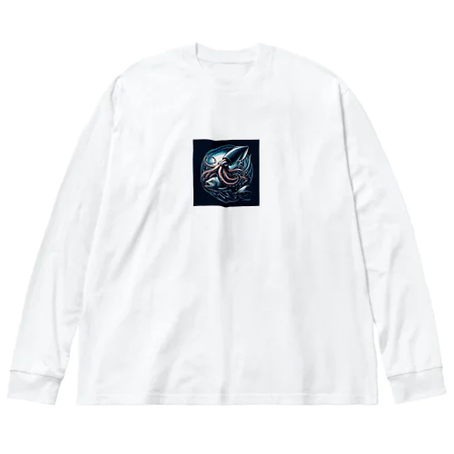 捕食する大王イカ Big Long Sleeve T-Shirt