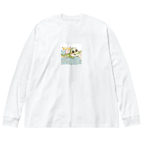 ワニ赤ちゃん ビッグシルエットロングスリーブTシャツ