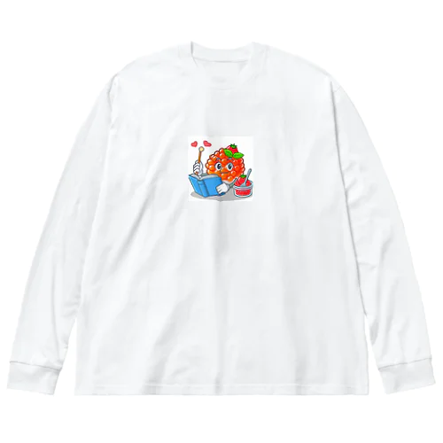 勉強するイクラくん ビッグシルエットロングスリーブTシャツ