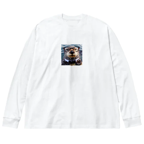 眼鏡フォーマルらっこ Big Long Sleeve T-Shirt