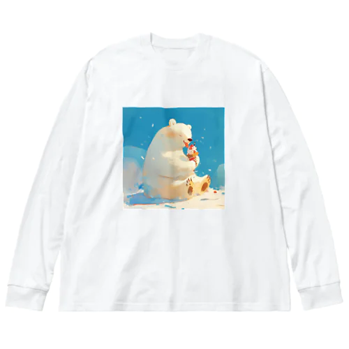 シロクマくんのおやつ Big Long Sleeve T-Shirt