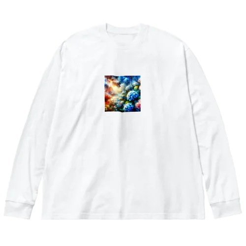 紫陽花夢幻 Big Long Sleeve T-Shirt