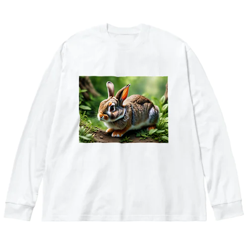 ニンジンの守護神ウサギ Big Long Sleeve T-Shirt