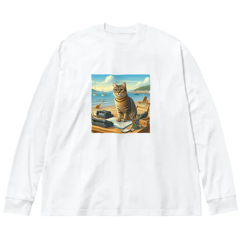 海辺の仕事猫 Big Long Sleeve T-Shirt