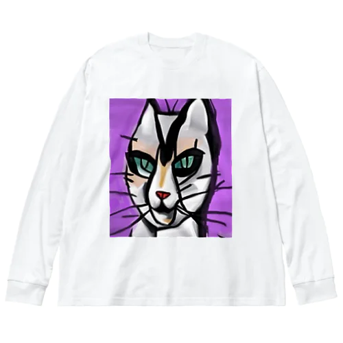 そのままの猫 ビッグシルエットロングスリーブTシャツ