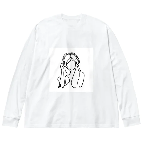 一筆書き風アート13 Big Long Sleeve T-Shirt