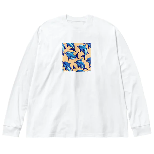 イルカの群れ Big Long Sleeve T-Shirt