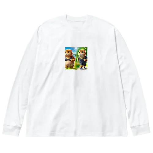 だいぶ効果が出てきた小太り猫 Big Long Sleeve T-Shirt