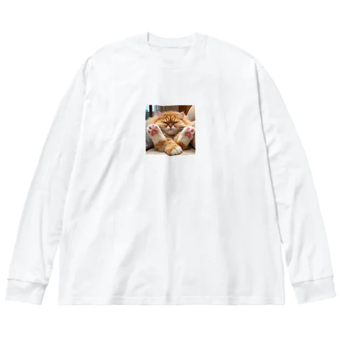 愛あるニャンコ Big Long Sleeve T-Shirt