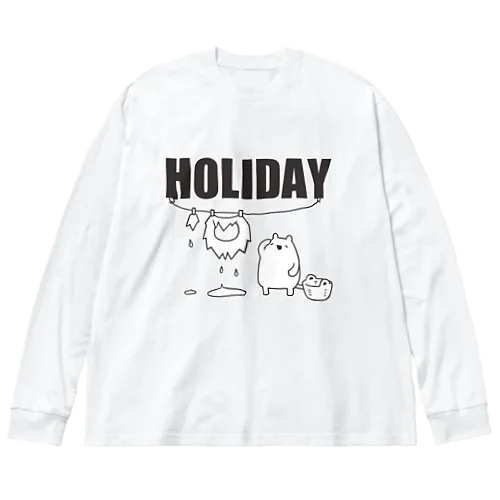 【HOLIDAY】ライオンさんの休日 Big Long Sleeve T-Shirt