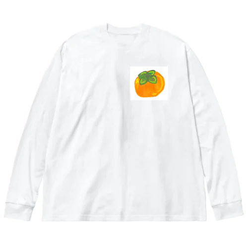 熟れた柿 ビッグシルエットロングスリーブTシャツ