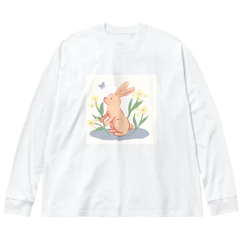 Rabbit ビッグシルエットロングスリーブTシャツ