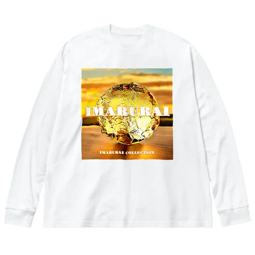 金箔のボタン ビッグシルエットロングスリーブTシャツ