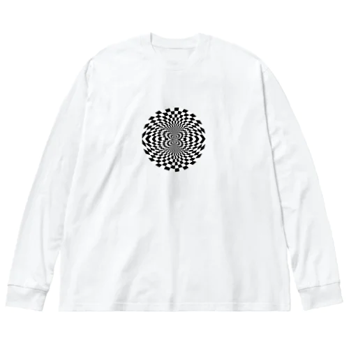 幾何学模様 Big Long Sleeve T-Shirt