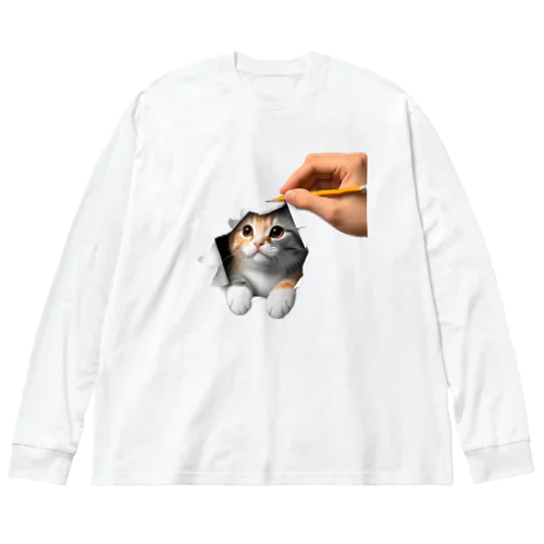 猫が出てくる Big Long Sleeve T-Shirt