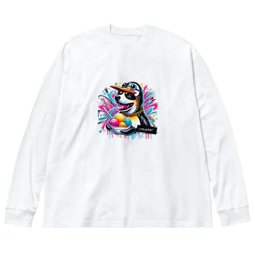 グラフティ イヌ✖️ペンギン ビッグシルエットロングスリーブTシャツ