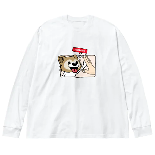 ハイタッチ！パピヨン Big Long Sleeve T-Shirt