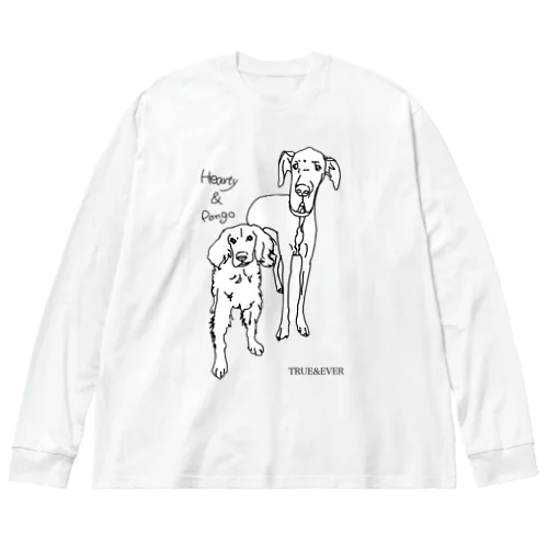 うちの子オーダーTシャツ_Hearty&Pongo ビッグシルエットロングスリーブTシャツ