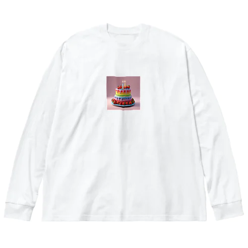 レインボーケーキ ビッグシルエットロングスリーブTシャツ