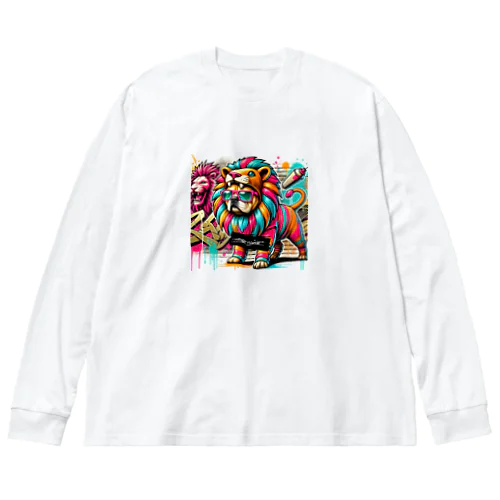 グラフティ 犬✖️ライオン Big Long Sleeve T-Shirt