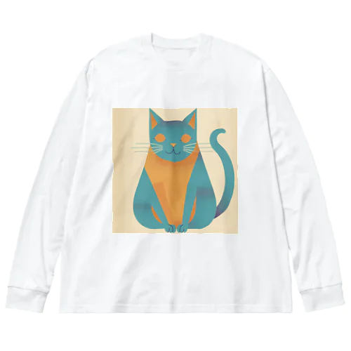 微笑みかけるネコ Big Long Sleeve T-Shirt