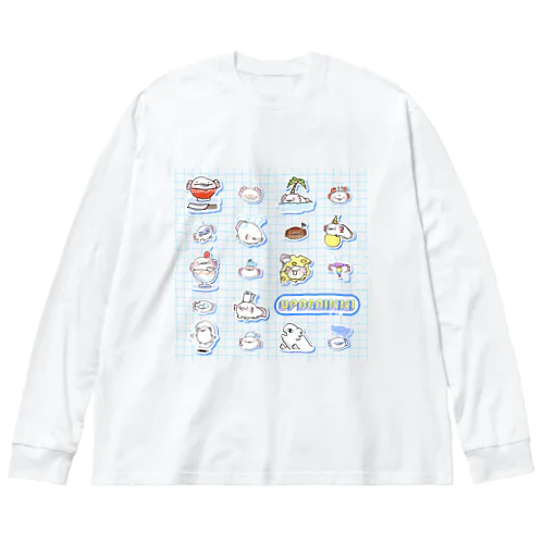 うぱえにっき「毎日」しろver. ビッグシルエットロングスリーブTシャツ