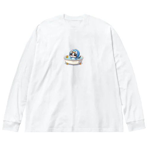 バスタイム着ぐるみネコ Big Long Sleeve T-Shirt