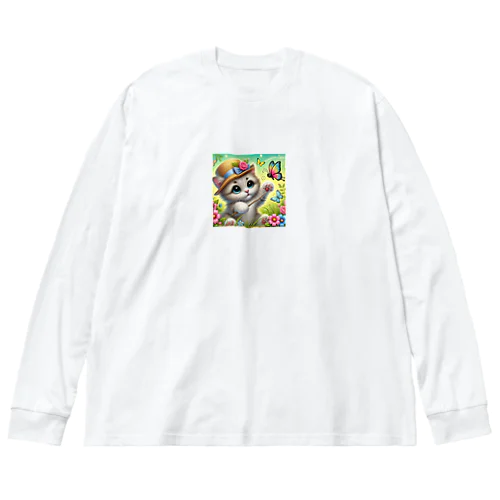 猫の可愛らしさとユーモアが満載🐱✨ Big Long Sleeve T-Shirt