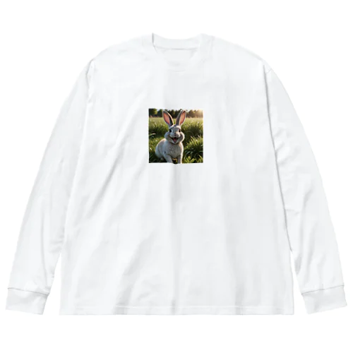 ほほえむウサギ Big Long Sleeve T-Shirt