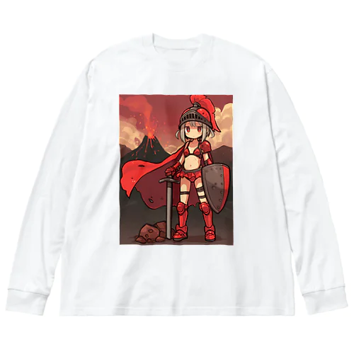 火山の女剣士 Big Long Sleeve T-Shirt