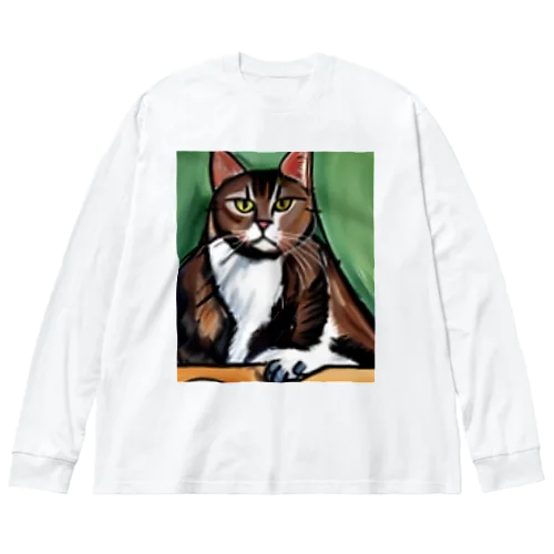 どっしりかまえる猫ちゃん Big Long Sleeve T-Shirt