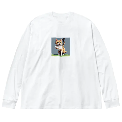 踊る猫 ビッグシルエットロングスリーブTシャツ