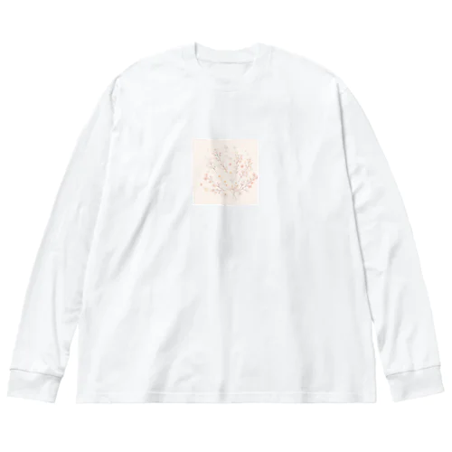 散りばめられた小さな花 ビッグシルエットロングスリーブTシャツ