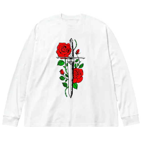 micyorina 「logo」RED 一部しんのすけ ビッグシルエットロングスリーブTシャツ