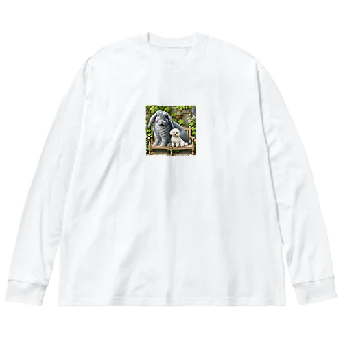 フレミッシュジャイアントとビションフリーゼ Big Long Sleeve T-Shirt