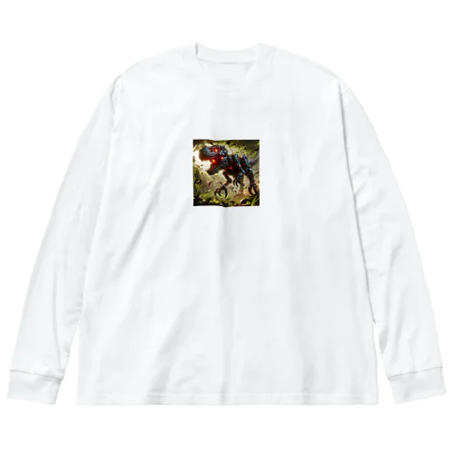 機械の恐竜のグッズです Big Long Sleeve T-Shirt