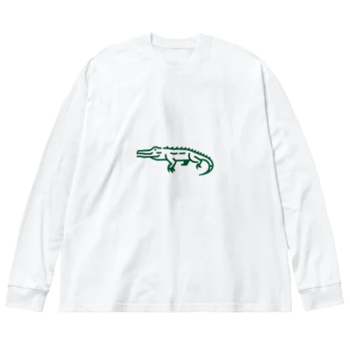 緑のワニ Big Long Sleeve T-Shirt