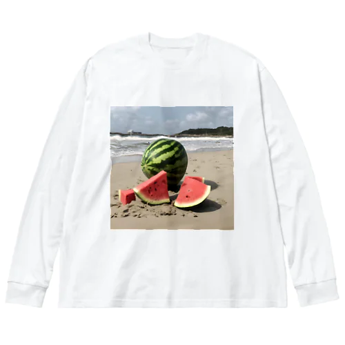 浜辺のスイカ Big Long Sleeve T-Shirt