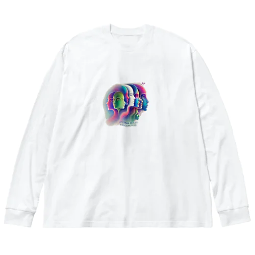 「進化する顔の中の永遠の美」 Big Long Sleeve T-Shirt