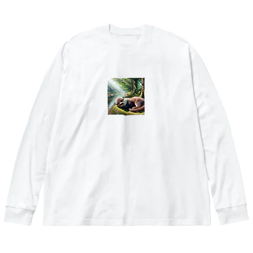 お昼寝カワウソ Big Long Sleeve T-Shirt