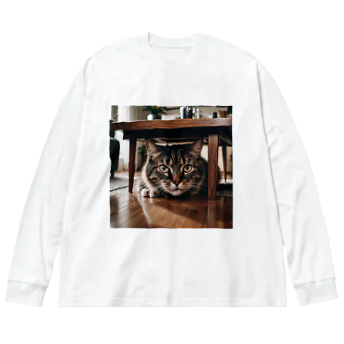 隠れる猫 Big Long Sleeve T-Shirt