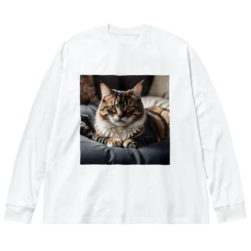 クッションと猫 Big Long Sleeve T-Shirt