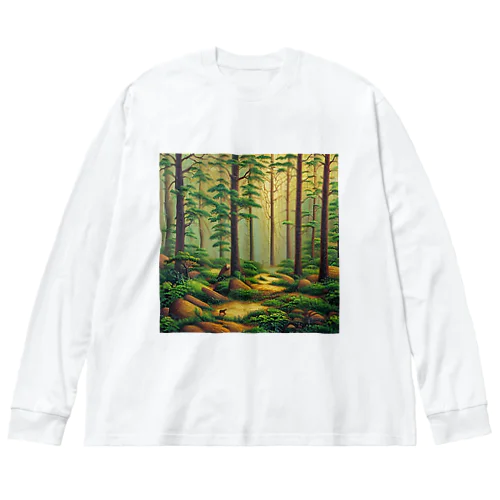 森の中で創作活動 ビッグシルエットロングスリーブTシャツ