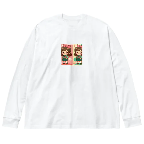 制服の女の子 ビッグシルエットロングスリーブTシャツ